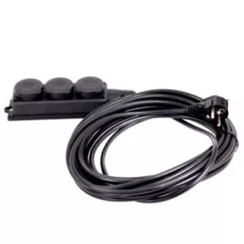 Удлинитель РЕАЛЬНАЯ ЭЛЕКТРИКА 3К3-10У, 3 гнезда, с заземлением, 10м, IP44