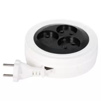 Удлинитель сетевой Домовой, 3 гнезда, без заземления, рулетка, 3 м