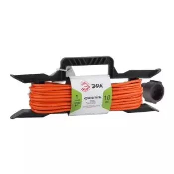 Удлинитель силовой ЭРА на рамке, 1 гнездо, 10 м, оранжевый