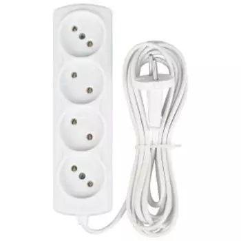Удлинитель Volsten, 4 гнезда, 3 м, 6 А, 1300 Вт