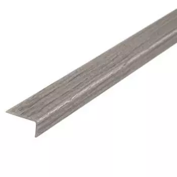 Угол с тиснением двухсторонний арочный, ПВХ, 20х10х2700мм, ясень серый