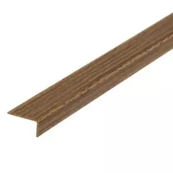 Угол с тиснением двухсторонний арочный, ПВХ, 20х10х2700мм, дуб