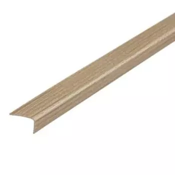 Угол с тиснением двухсторонний арочный, ПВХ, 20х10х2700мм, клен