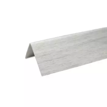 Угол с тиснением двухсторонний, ПВХ, 20х20х2700мм, ясень белый