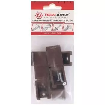 Уголок мебельный с шурупом Tech-Krep, 4 шт, дуб