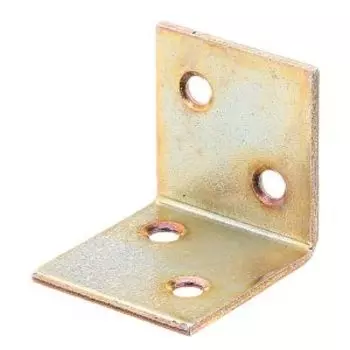 Уголок перфорированный, 30х30х30х2 мм, оцинкованный, желтый