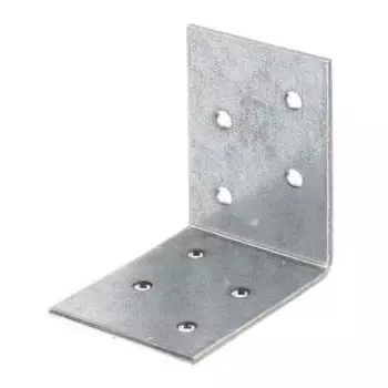 Уголок перфорированный усиленный, 90х90х65х2,5 мм, оцинкованный