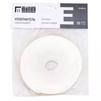 уплотнитель оконный Домовой, профиль E, 10м, белый