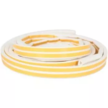 Уплотнитель самоклеящийся, профиль D в нарезке, 9х7,5 мм, 10 м, белый