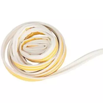 Уплотнитель самоклеящийся, профиль P в нарезке, 9х5,5 мм, 10 м, белый