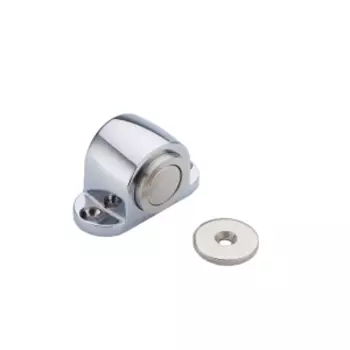 Упор дверной магнитный напольный, хром