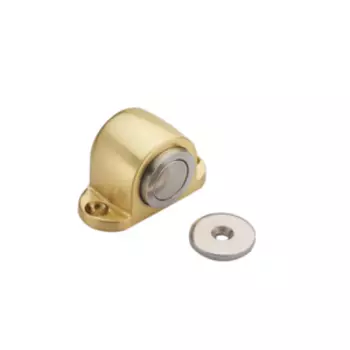 Упор дверной напольный магнитный, матовая латунь