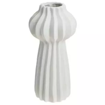 Ваза, 11х11х24 см, керамика, белый