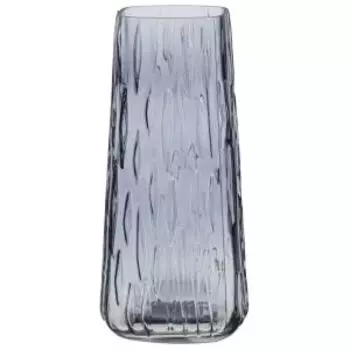 Ваза, 12х11.5х27 см, трапеция, стекло, серый