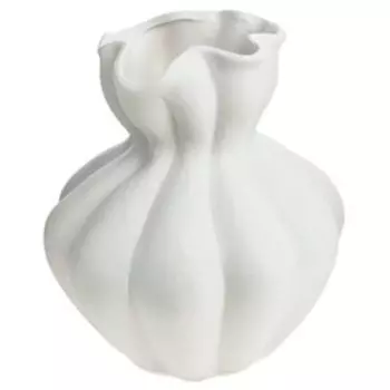 Ваза, 18х18х20 см, керамика, белый