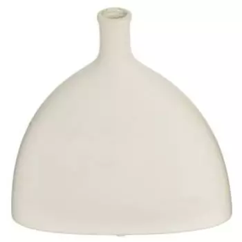 Ваза, 19х6.5х19 см, бутыль, керамика, белый