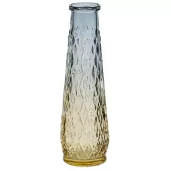 Ваза, 6х6х21.5 см, бутыль, стекло, серый