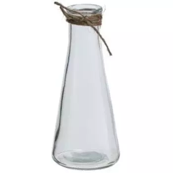 Ваза, 8х8х18 см, конус, стекло, бесцветный прозрачный