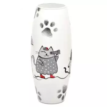 Ваза Б2 Студио, 25 см, бочка, стекло