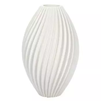 Ваза декоративная Регби, 16х11х11 см, гипс, белый