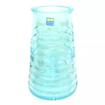Ваза NiNaGlass Конориф 1, 19.5 см, конус, стекло, лазурный