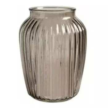 Ваза NiNaGlass Луана 1, 19.5 см, нестандартная, стекло, серый