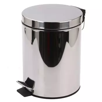 Ведро для мусора Домовой с педалью, нержавеющая сталь, 5 л