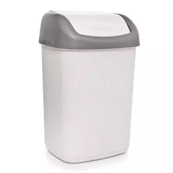 Ведро для мусора Полимербыт, плавающая крышка, цвет в ассортименте, пластик, 14 л