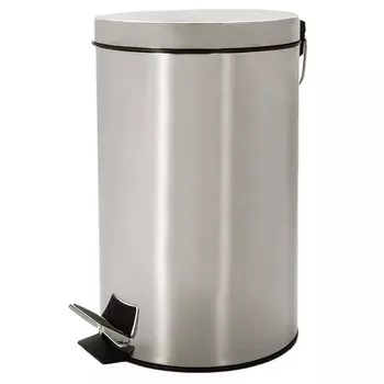 Ведро для мусора с педалью, нержавеющая сталь, 12 л