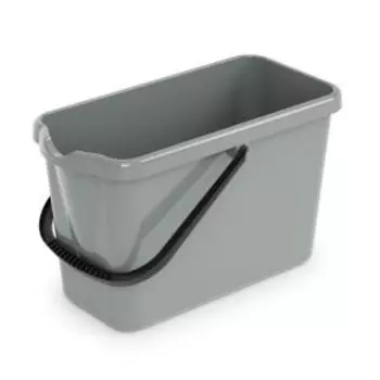 Ведро Эконом без крышки, 16 л, прямоугольное, пластик, серый