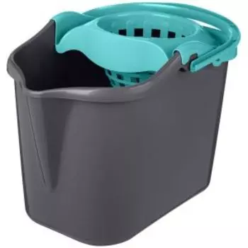 Ведро прямоугольное Idilend Grenada, с отжимом, 13 л, серый