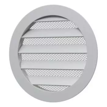 Вентиляционная решетка c фланцем, 100 мм, наружная вытяжная, алюминиевая