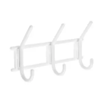 Вешалка 3-х рожковая, пластик, белая