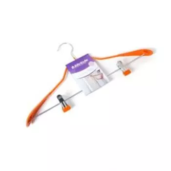 Вешалка для одежды Attribute Neo orange с клипсами, 45 см, металл/ПВХ