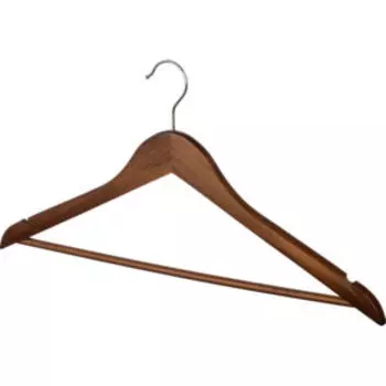 Вешалка для одежды Рыжий кот, 45 см, с перекладиной, дерево, темно-коричневый