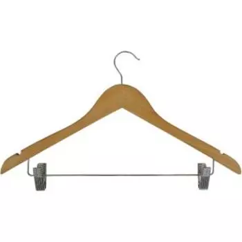 Вешалка для одежды Рыжий Кот деревянная, с клипсами, 1шт