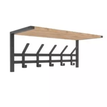 Вешалка с полкой 2-х ярусная Торонто 21Д, черный