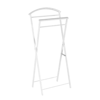 Вешалка-стойка для одежды напольная костюмная Контур, металлическая, белая
