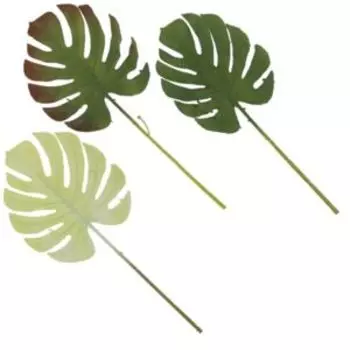 Ветка декоративная Монстера, 26х63 см, в ассортименте
