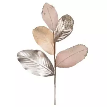Ветка декоративная Вещицы, 58 см, розовый металлик, полиэстер