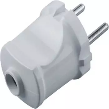 Вилка прямая Navigator NCA-PL01, 6 А, без заземления, белая