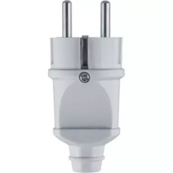 Вилка прямая Navigator NCA-PL02, 16 А, с заземлением, белая