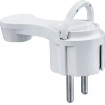 Вилка прямая Navigator NCA-PL06, 16 А, с заземлением, белая