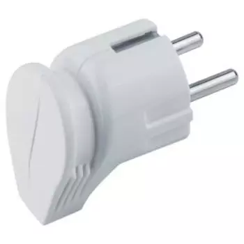 Вилка угловая Navigator NCA-PL04, 16 А, с заземлением, белая