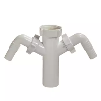 Вставка 1 1/2 40 мм с двумя отводами, пластик