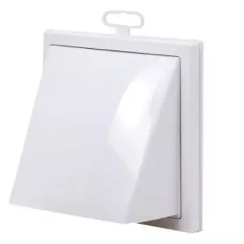 Выход стенной вытяжной с обратным клапаном и фланцем, 125 мм