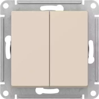 Выключатель Atlas двухклавишный, 10АХ, SCHNEIDER