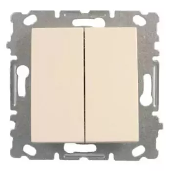 Выключатель двухклавишный без рамки Vesta Electric Cream
