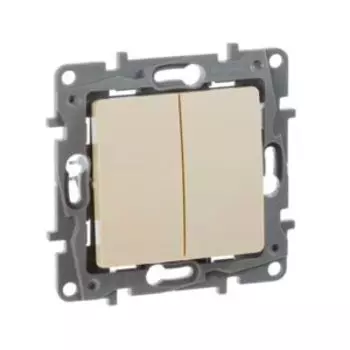 Выключатель двухклавишный ETIKA, 10А