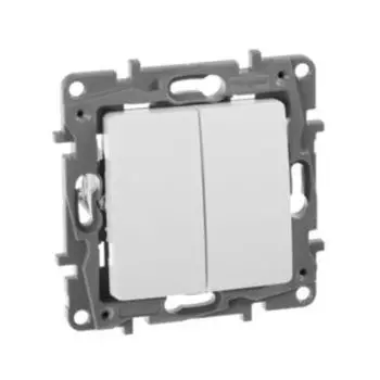 Выключатель двухклавишный ETIKA, 10А